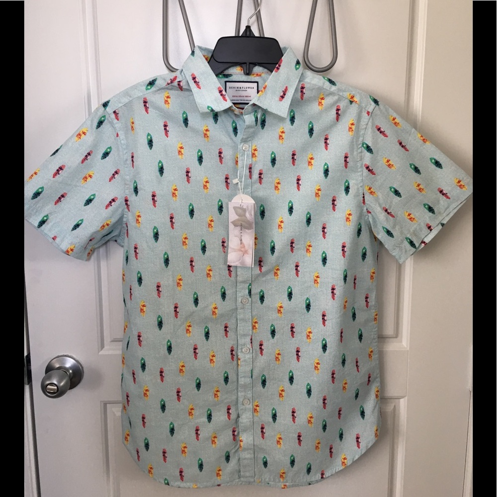 Denim & Flower Shirt